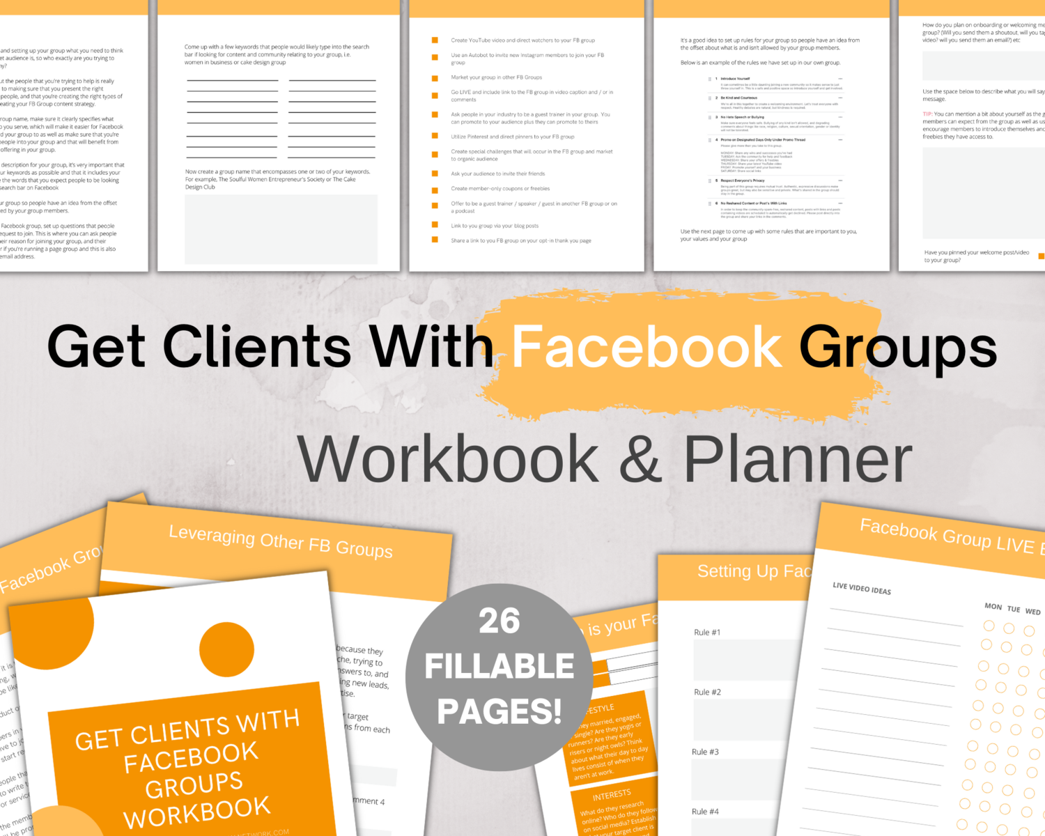 Facebook Group Workbook & Planner