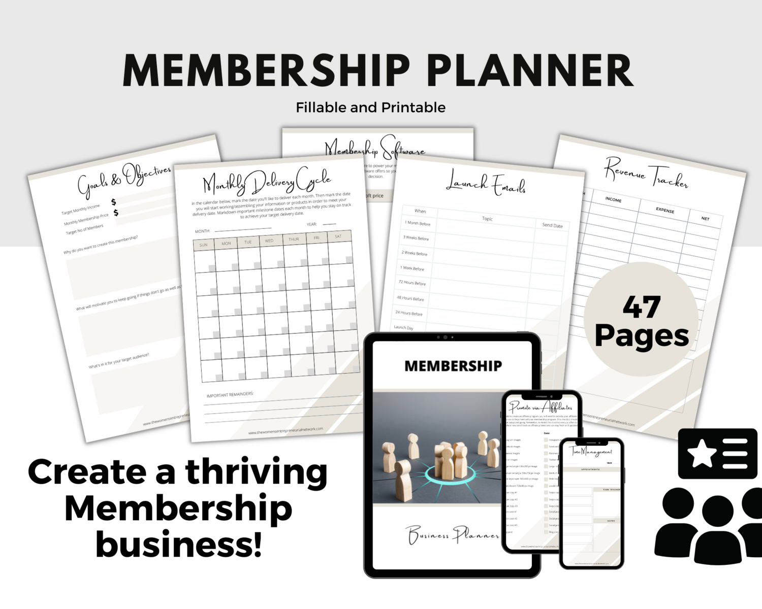 Membership & Subscription Business Planner