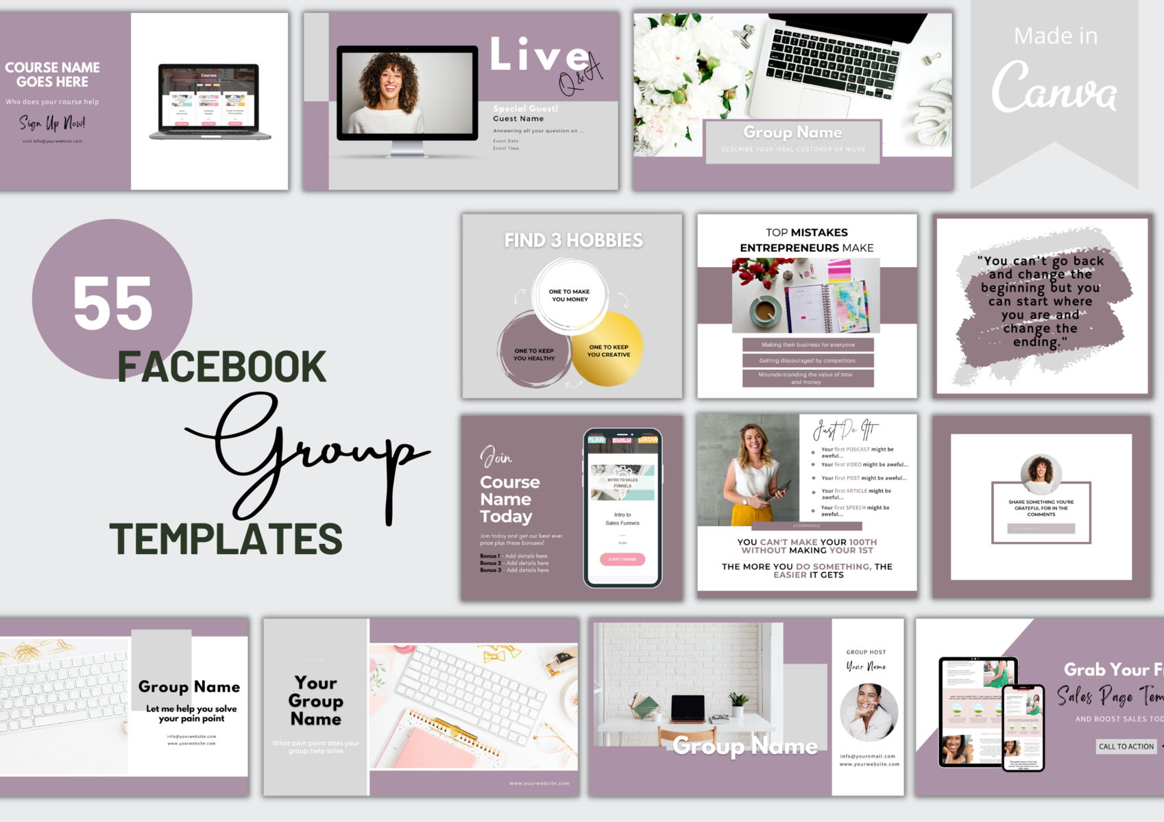 55 Purple Facebook Group Templates - Boost Your Engagement | The Women ...