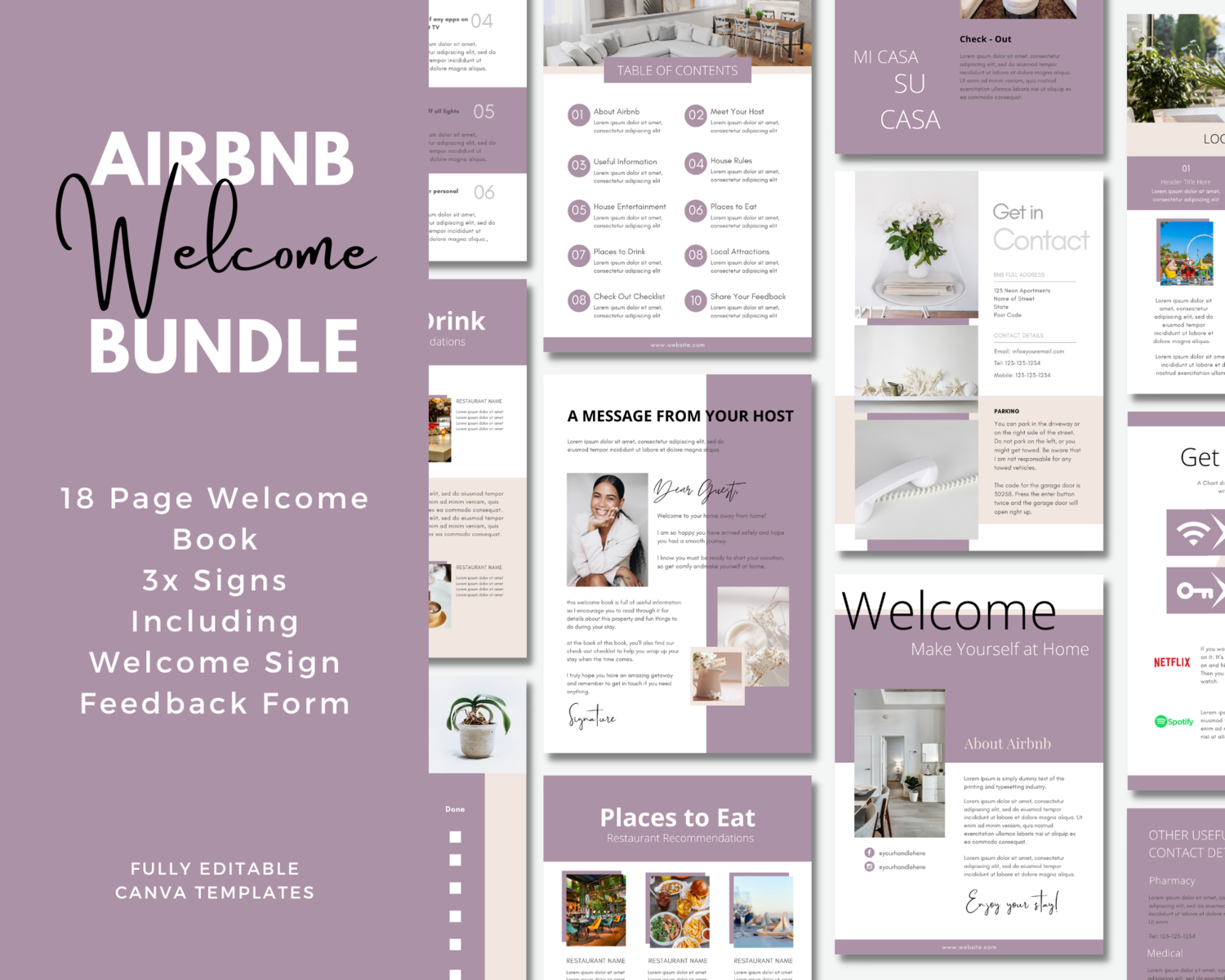 airbnb host book template