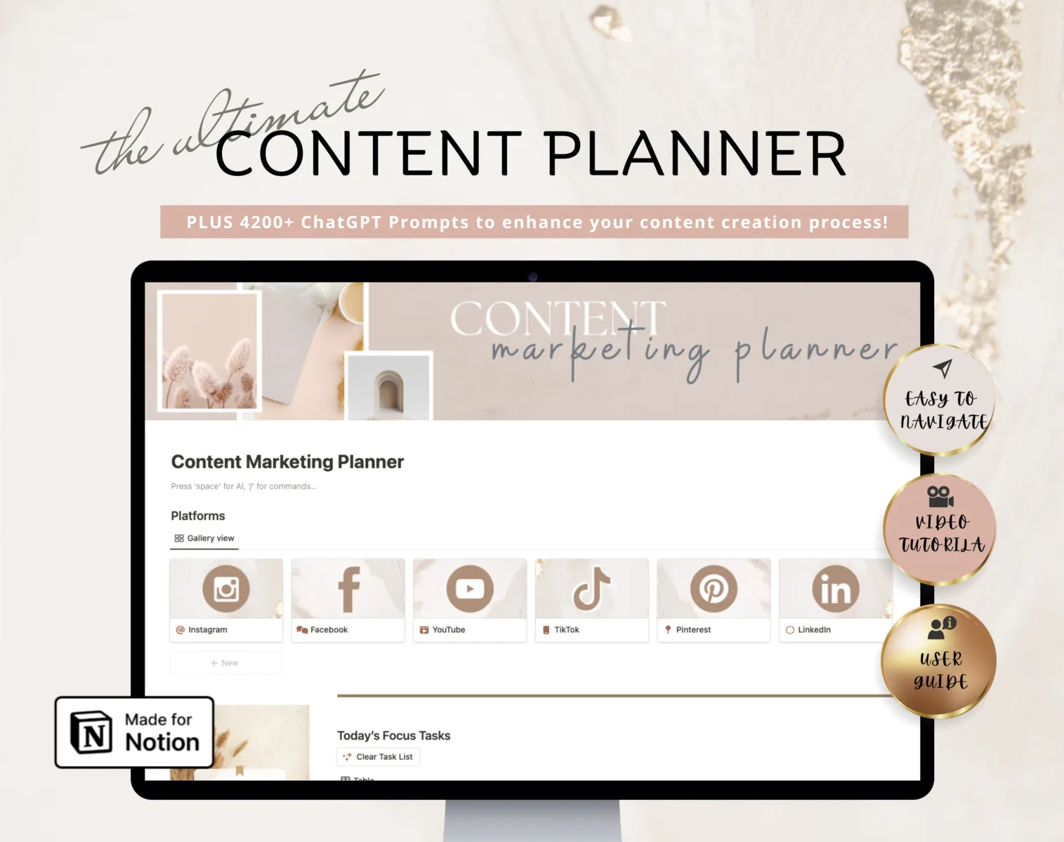 Ultimate Notion Content Marketing Planner