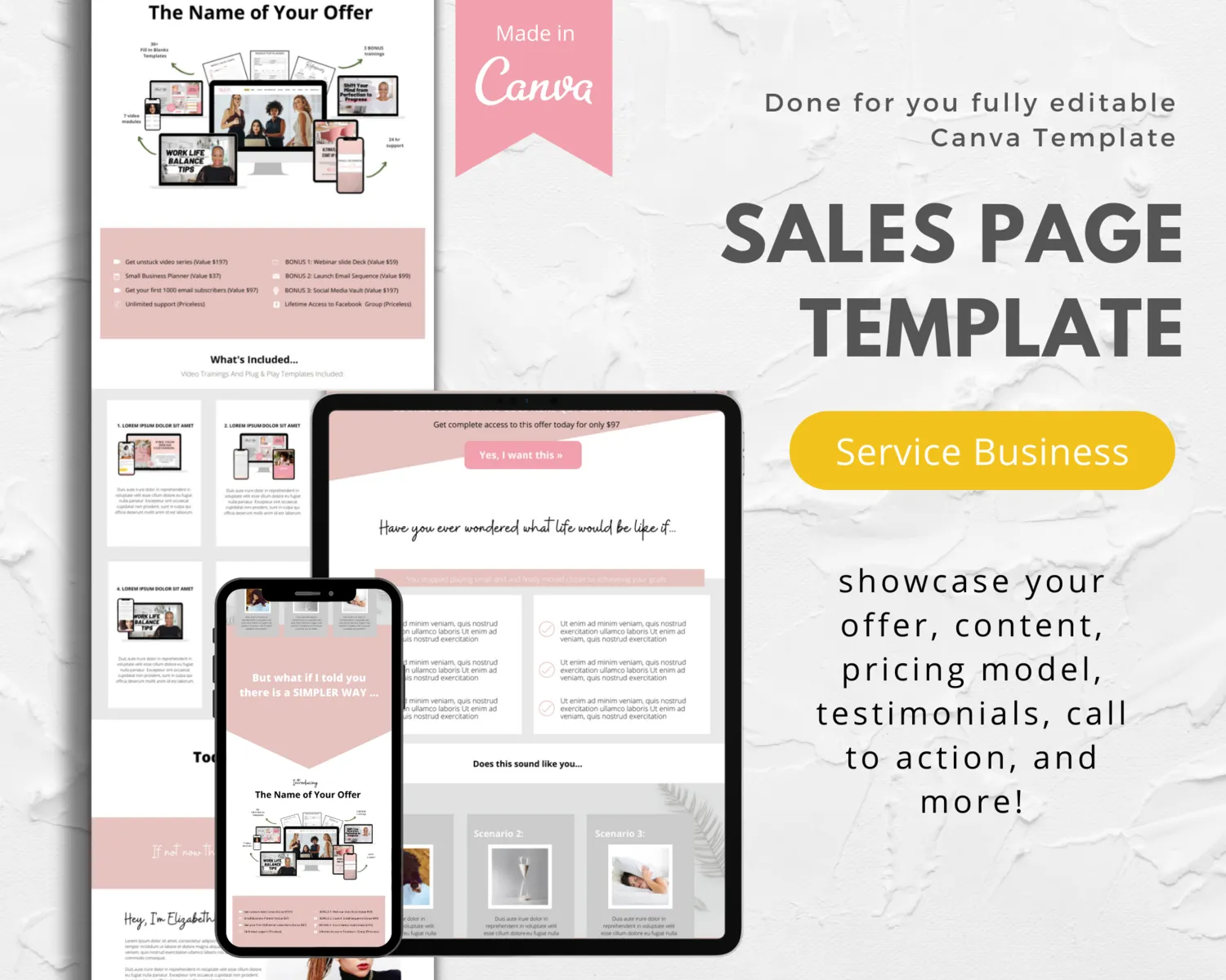 Modern Sales Page Template 