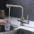 3-Wege-Wasserhahn Plato Edelstahl Küchenarmatur 