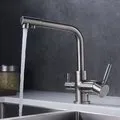 3-Wege-Wasserhahn Plato Edelstahl Küchenarmatur 