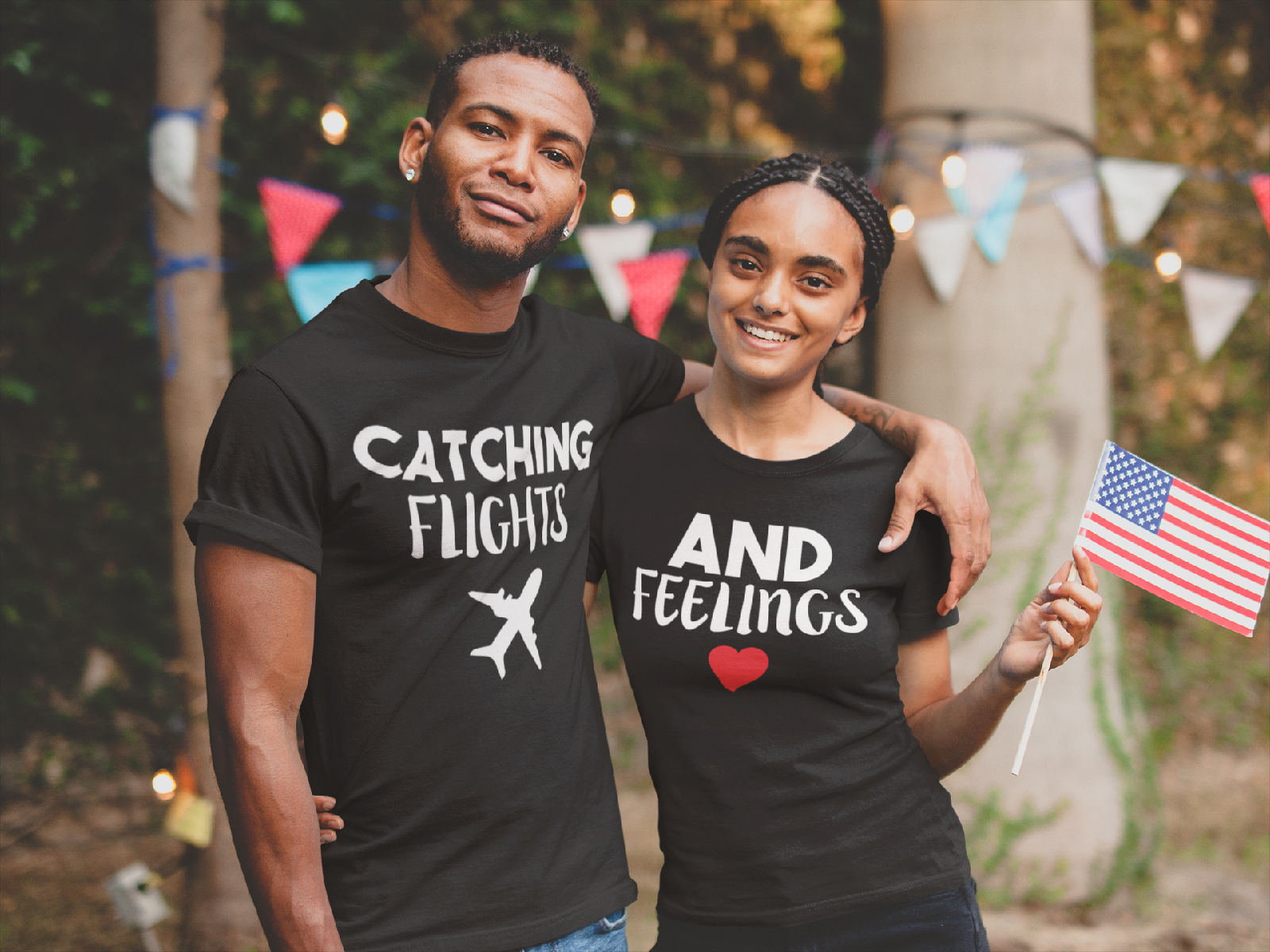 Download Catching Flights And Feelings Couples T Shirts