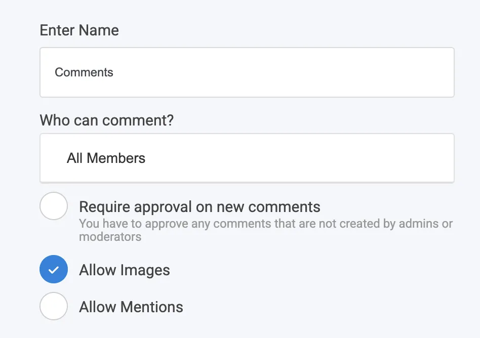 Comment Area