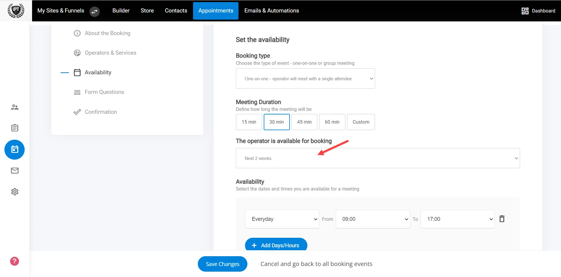 How to Set your Booking Availability?