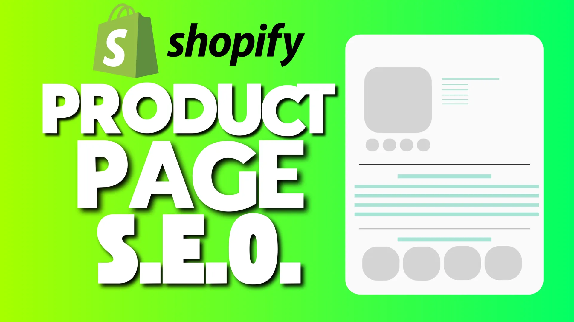 Shopify Product Page S.E.O.