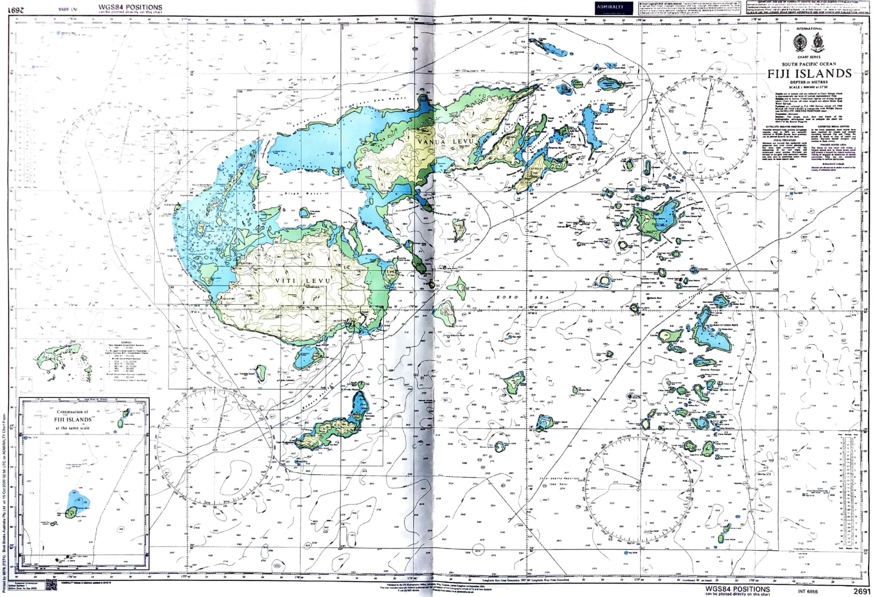 Admiralty Charts of Fiji