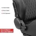 R-EP Adjustable Racing Seat Universal Bucket Seat for Sports Car & Simulator | Black-Red PVC Leather XH-1054-BR
