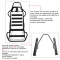 R-EP Adjustable Racing Seat Universal Bucket Seat for Sports Car & Simulator | Black-Red PVC Leather XH-1054-BR