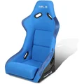 NRG FRP-300BL Fiber Glass Bucket Racing Seat with Foam Lumbar Cushions | Blue