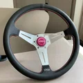Universal 14 Inch 350mm Microfiber Leather JDM Deep Dish Racing Steering Wheel | Drift & Rally Sport
