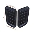 2Pcs Universal Carbon Fiber Car Decorative Cell Air Flow Intake Hood Scoop Bonnet Vent Cover Stickers Decoration Styling