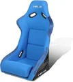 NRG FRP-300BL Fiber Glass Bucket Racing Seat with Foam Lumbar Cushions | Blue