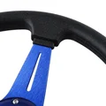 Universal 14 Inch 350mm PU Leather Racing Steering Wheel | Deep Dish Drift Corn Style with Logo