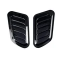 2Pcs Universal Carbon Fiber Car Decorative Cell Air Flow Intake Hood Scoop Bonnet Vent Cover Stickers Decoration Styling