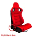 Universal Adjustable Racing Seat | 3D PVC Leather Reclinable Sports Bucket Seat for Car (Black, Yellow, Red)