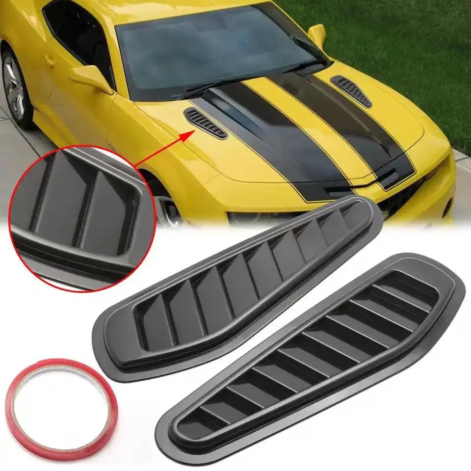 Universal Carbon Fiber Air Flow Hood Scoop | Decorative Intake Bonnet Vent Cover