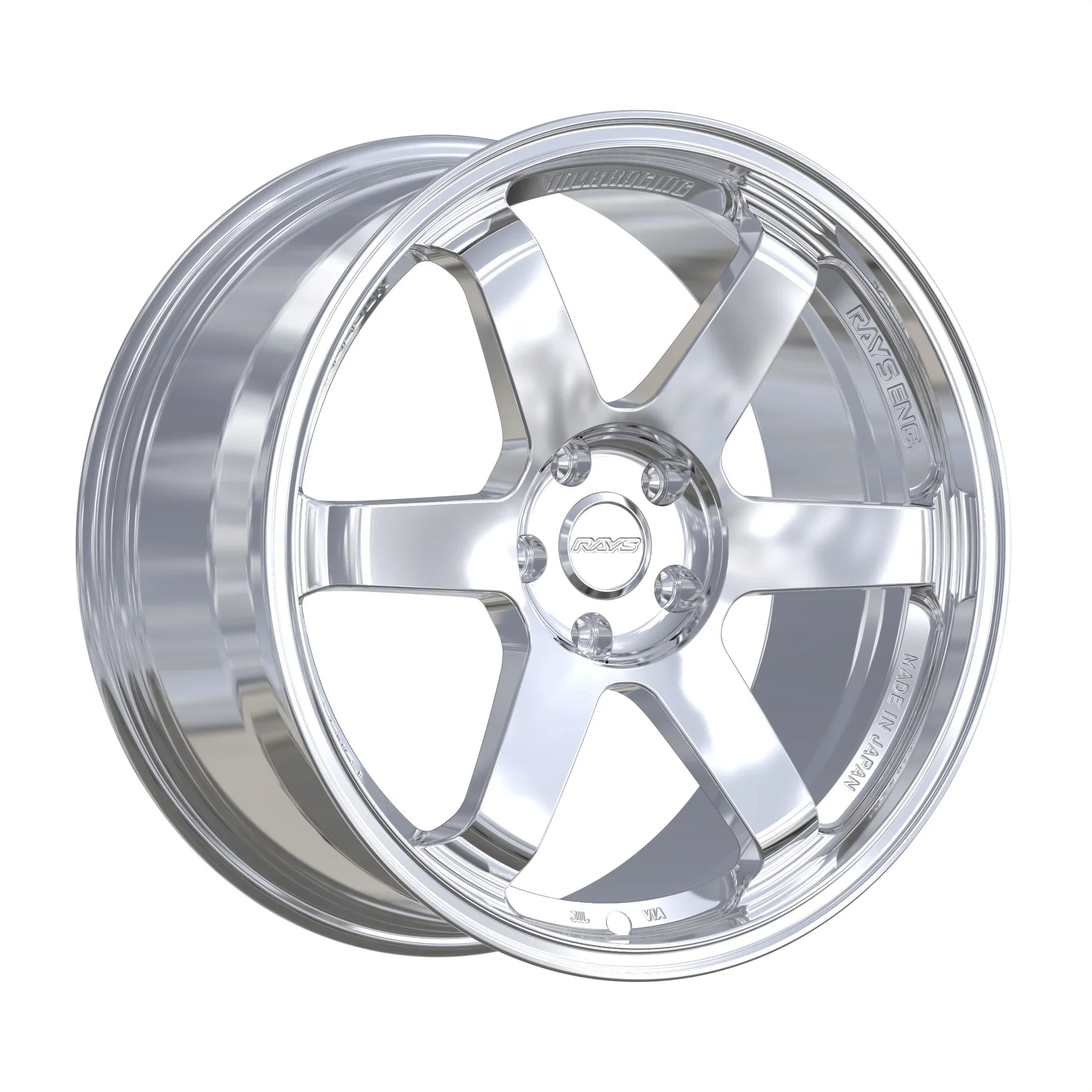 Forged Polished Chrome Volk Racing TE37 Wheels | 17–21 Inch Rims for BMW, Honda Accord, Toyota, JDM Cars