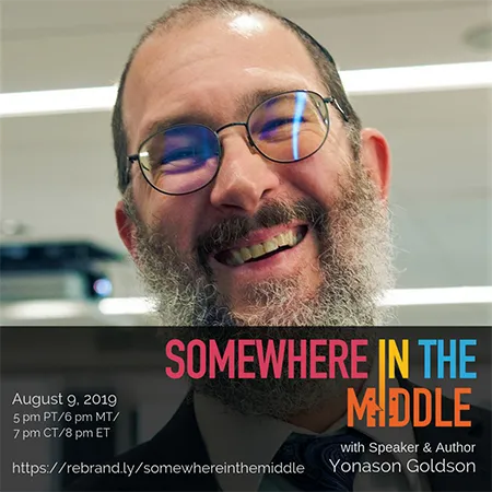 TedX Speaker Rabbi Yonason Goldson shares his journey toward ethical affluence on Somewhere in the Middle with Michele Barard