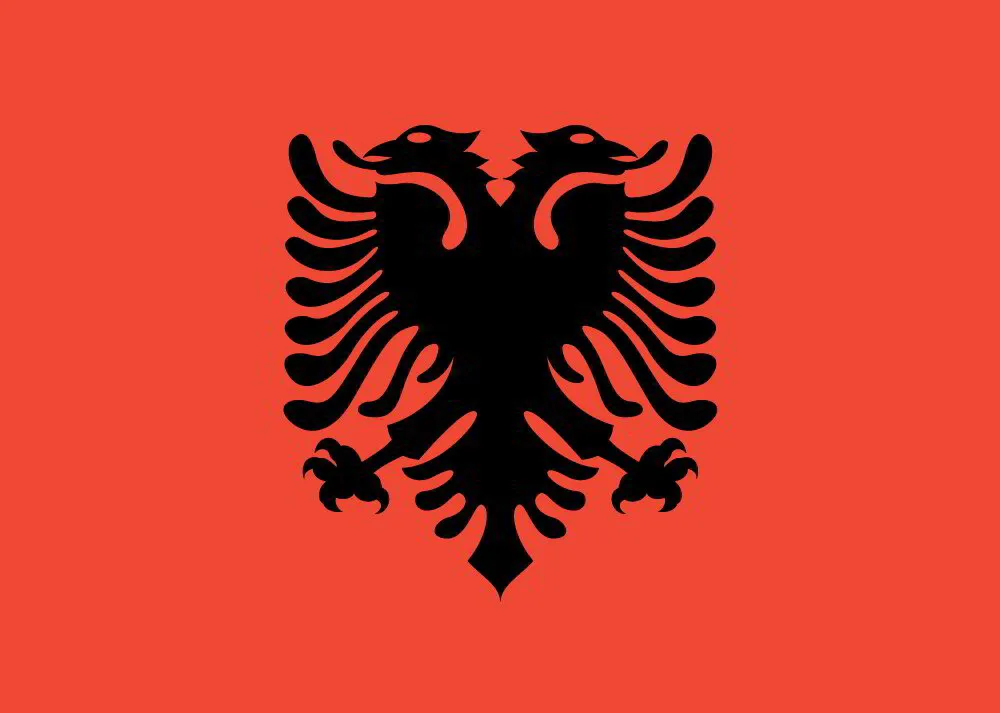 Albania Desk Flags
