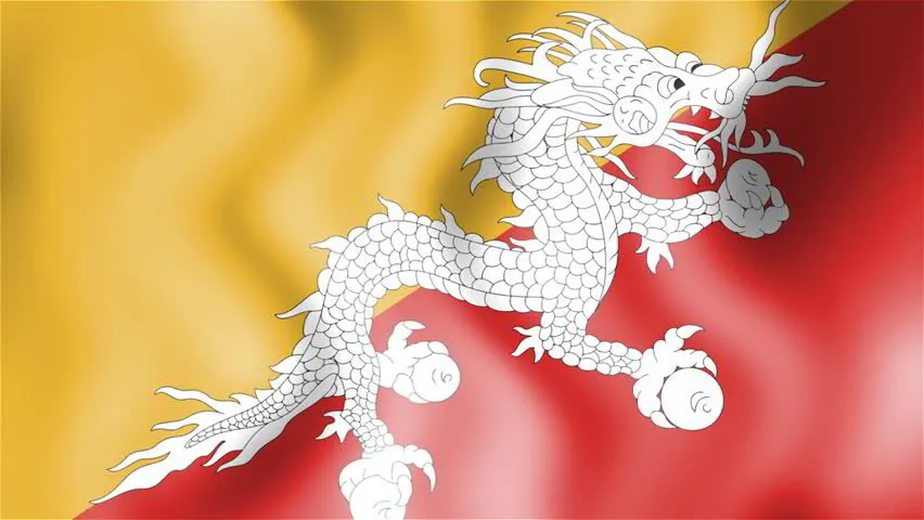 Bhutan Desk Flags