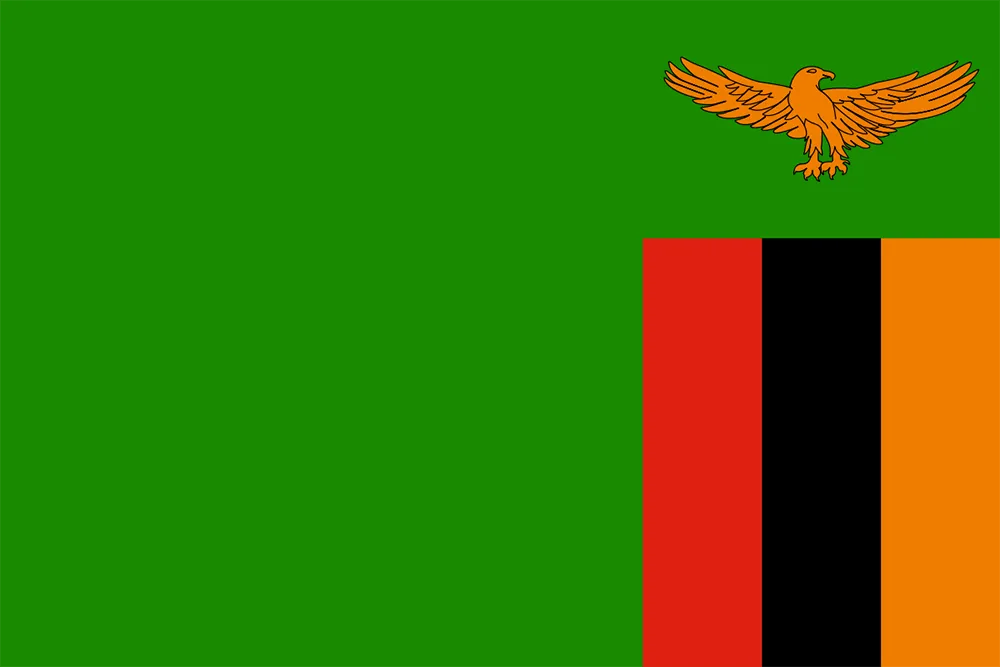 Zambia Desk Flag
