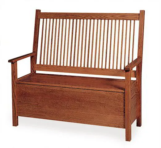 Mission Deacons Bench with Storage