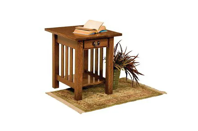 Mission Square End Table with drawer