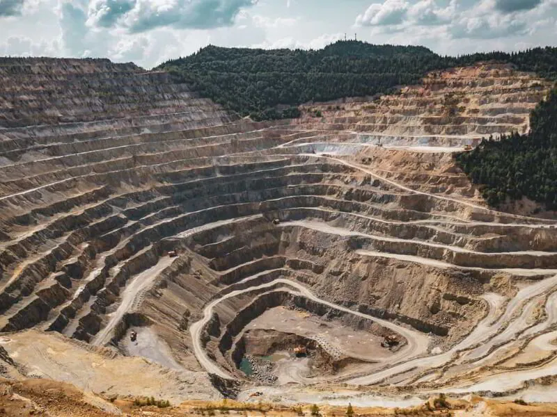 small open pit mining operation