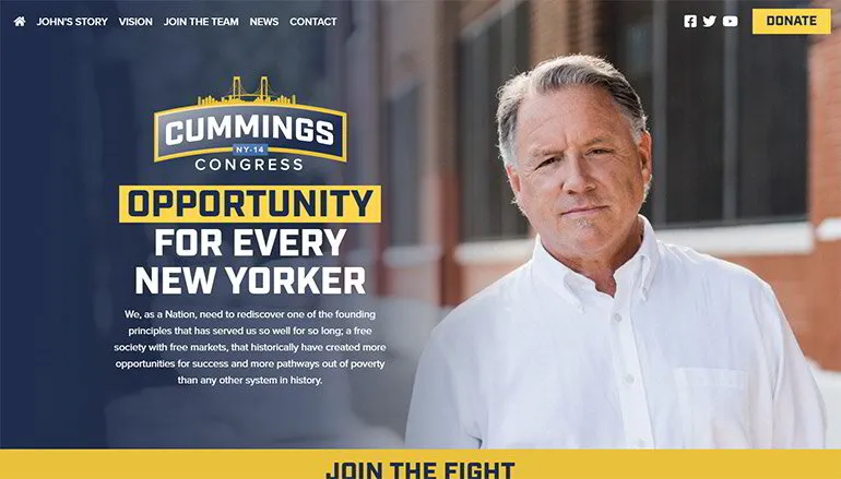 John Cummings for New York Website Header