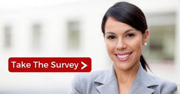 Take a survey button Facebook Ad thumbnail of a Political Design Template