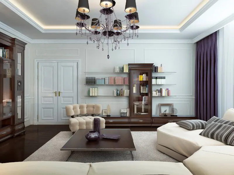 art deco designed living room