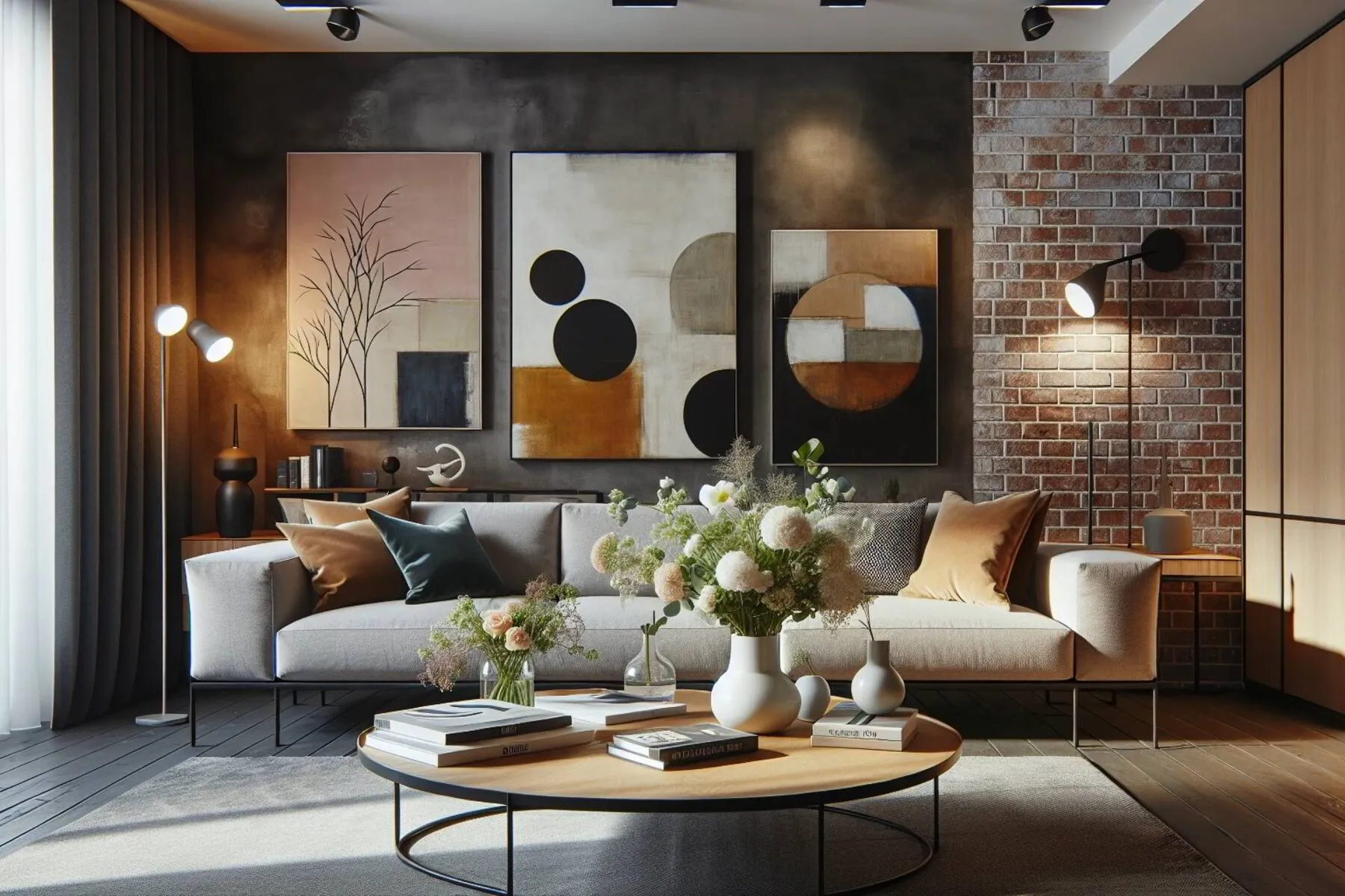 A well interior designed living room