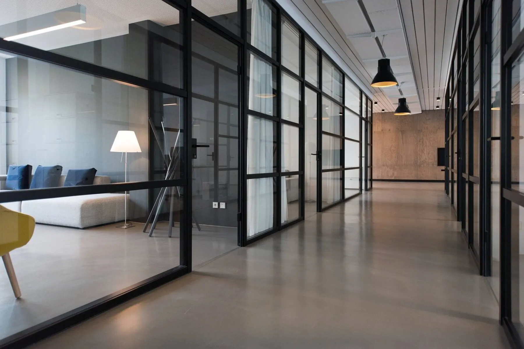 well designed commercial interior space