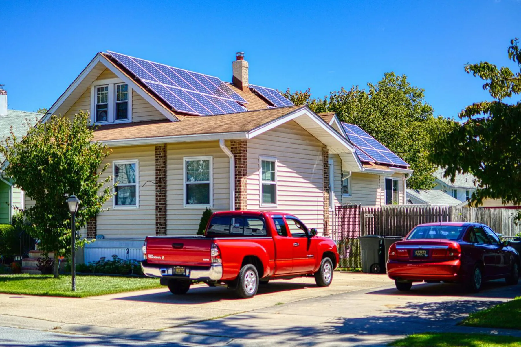 Home with DIY Solar Panel Installation