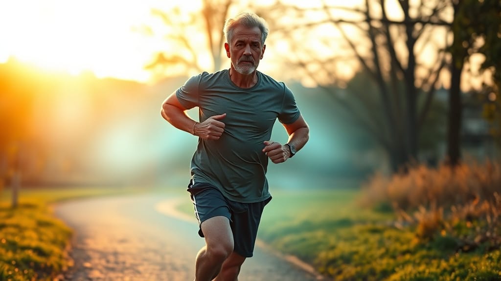 Active man with energy