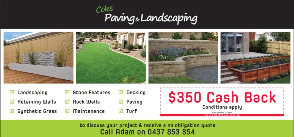 Smart Saver Ad - Coles Paving & Landscaping
