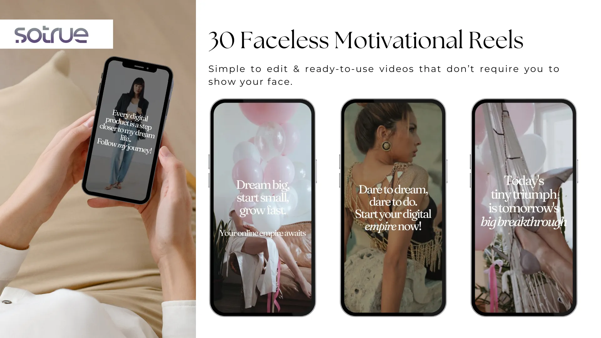 30 Faceless Motivational Reel Templates