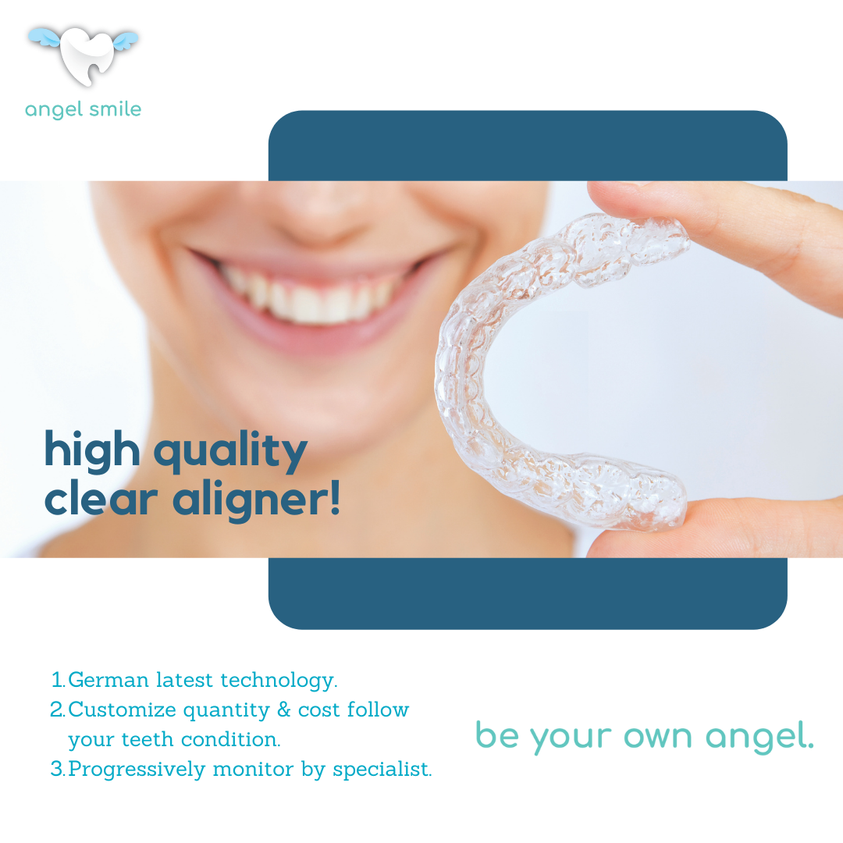 Angel Smile Clear Aligners are FDA approved thermoplastic from German