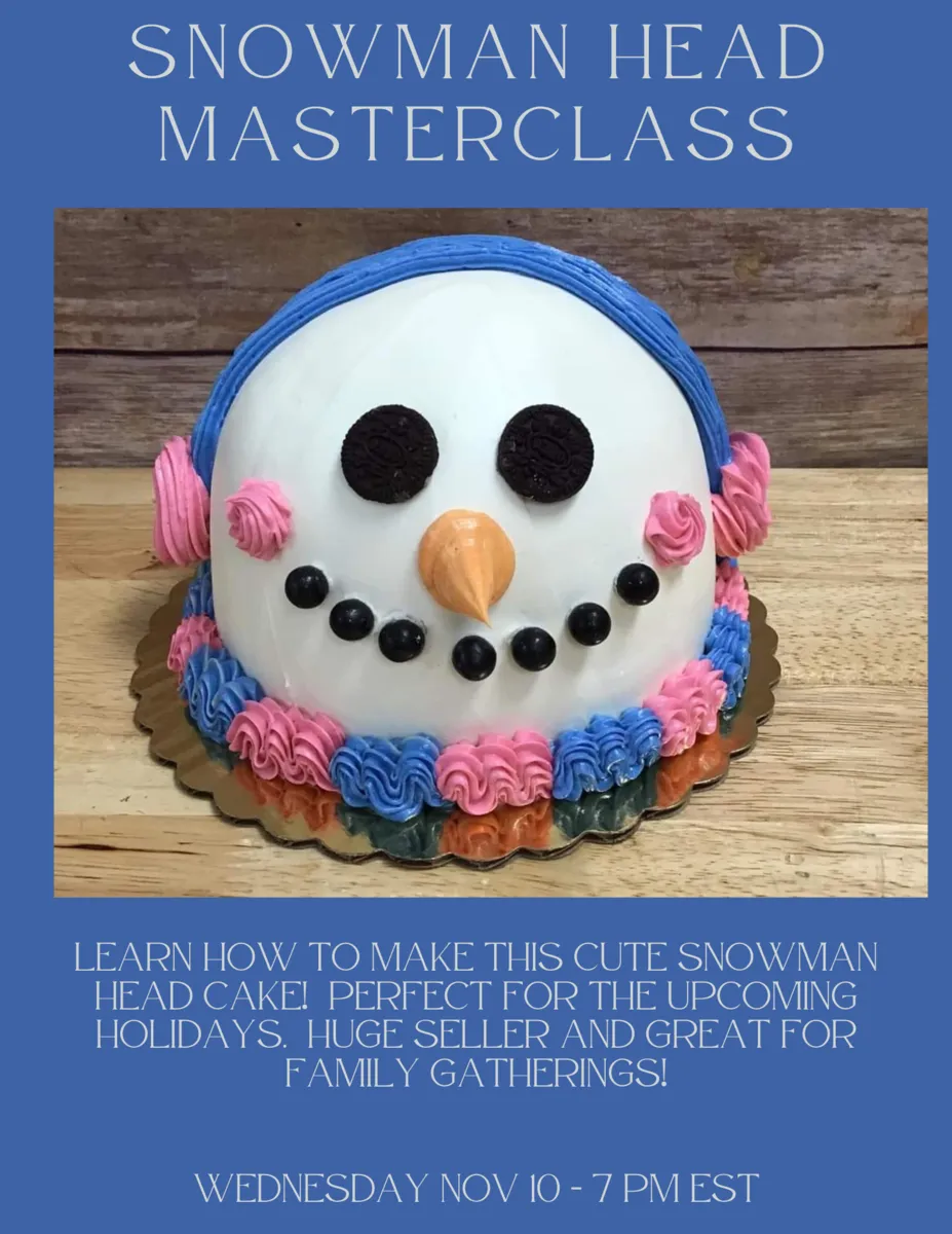 Snowman Head Cake MasterClass