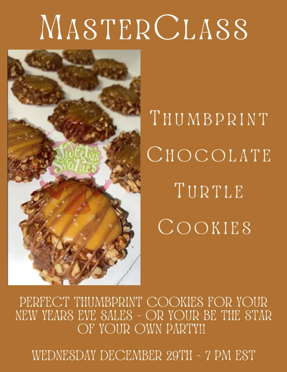 Thumbprint Chocolate Turtle Cookies MasterClass