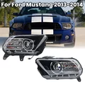 MIZIAUTO Headlight Assembly for Ford Mustang 2013-2014 | HID/Xenon with LED DRL | Black Housing & Clear Lens (1 Pair)