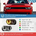For Dodge Challenger 2015-2019 LED Headlights Assembly | High Quality OEM Style Projector Lens Headlamps with DRL