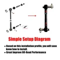 2.5-6" Lifts Front Sway Bar Links Disconnects for Jeep Wrangler JK JKS 2/4 Doors 2007-2018 Adjustable Car Parts PRC-1010A