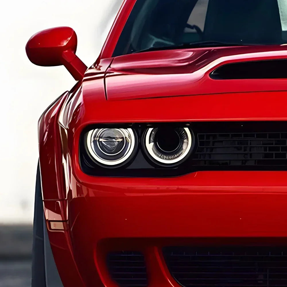 For Dodge Challenger 2015-2019 LED Headlights Assembly | High Quality OEM Style Projector Lens Headlamps with DRL