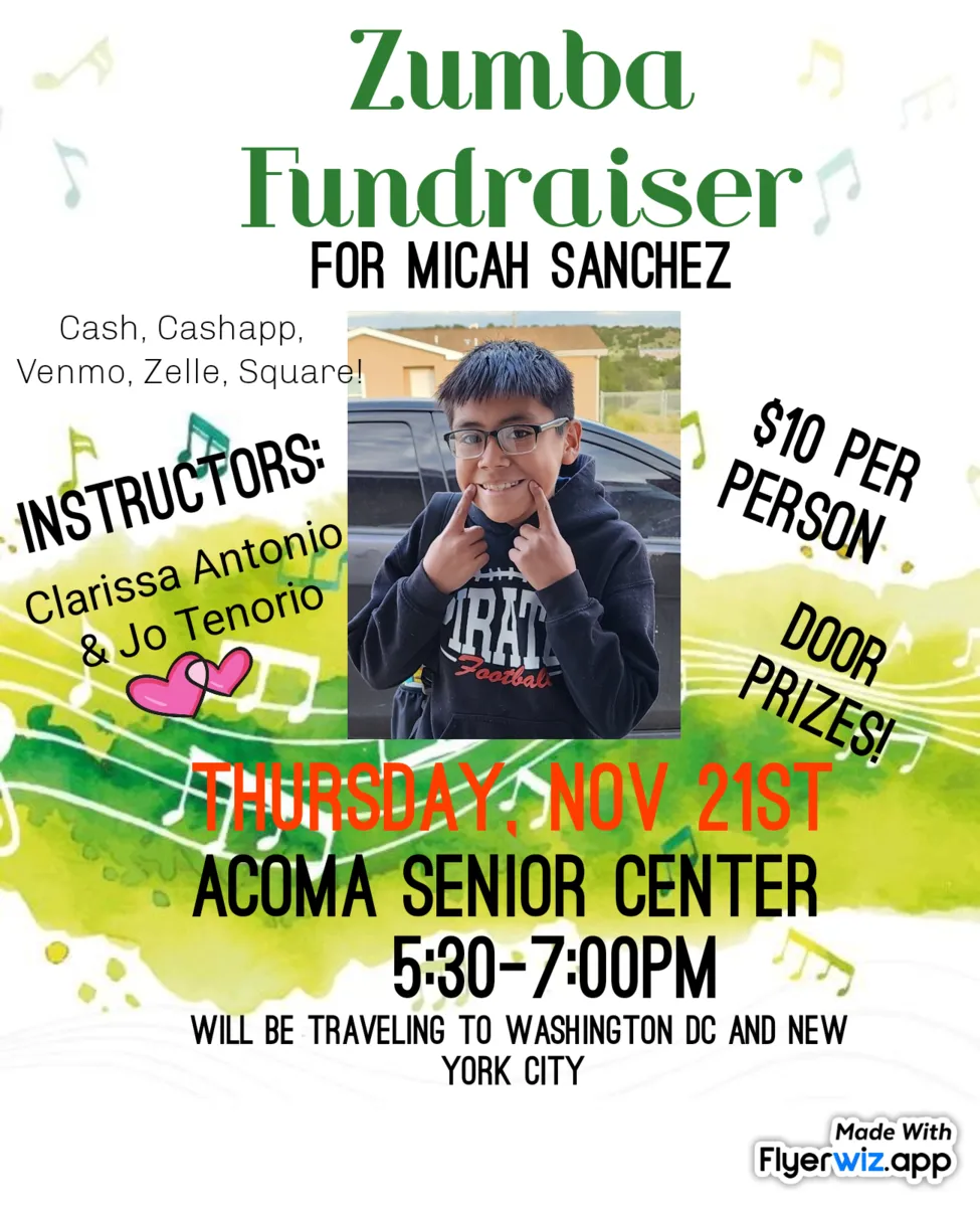 Zumba Fundraiser to Send Micah Sanchez to Washington DC, image size:975x1200