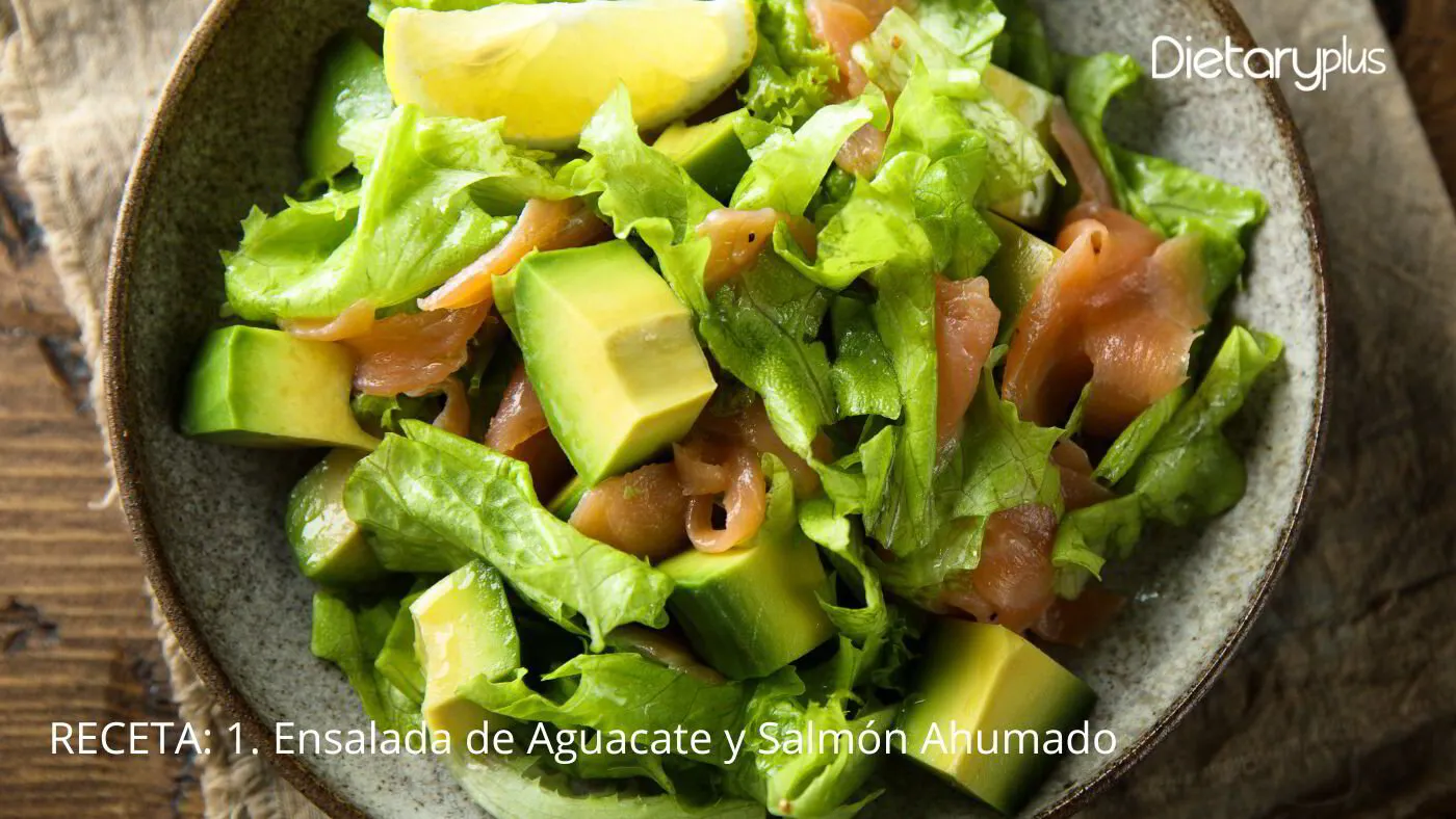 Receta de ensalada con aguacate y salmón ahumado