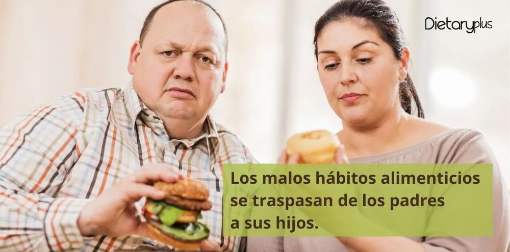 Los malos hábitos alimenticios  se traspasan de los padres a sus hijos